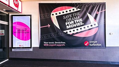 Intuit TurboTax banner with tagline “Save the drama for the movies” and message about expert tax support